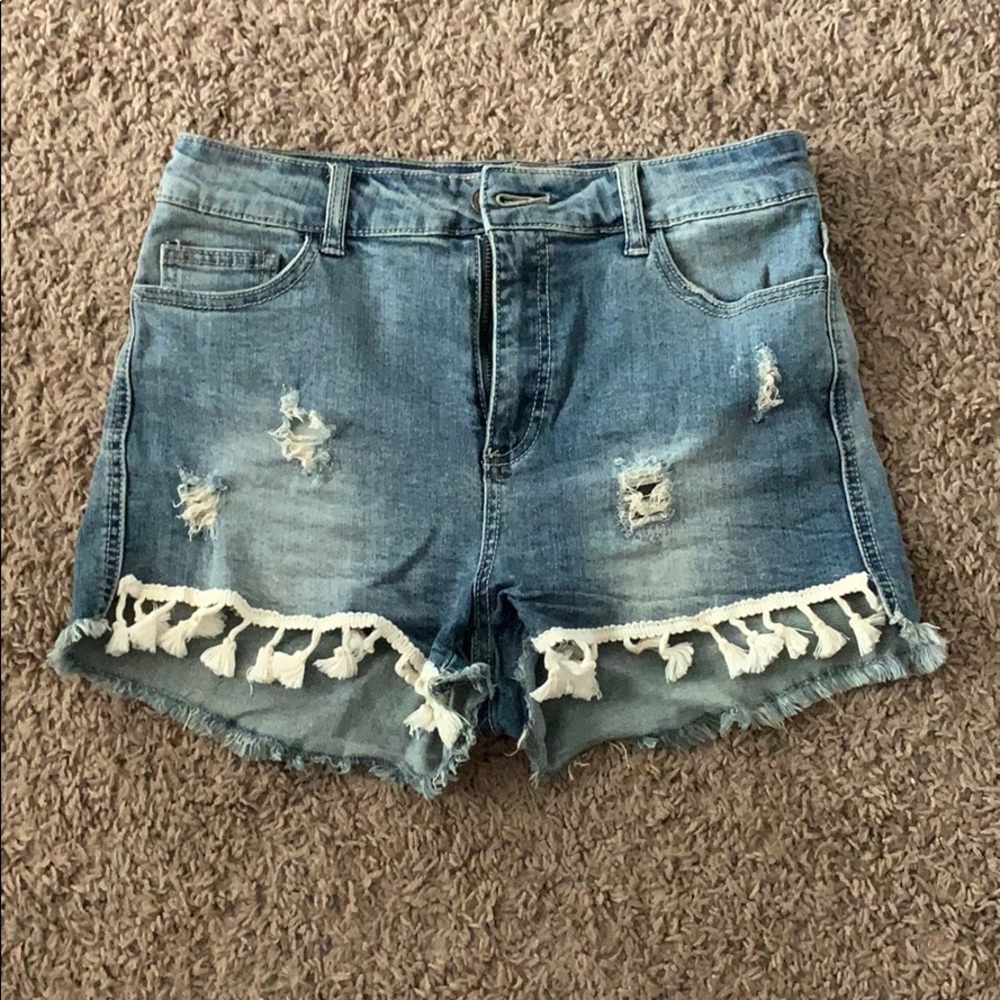 Litz denim shorts